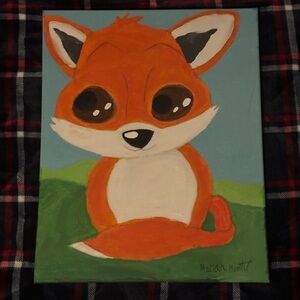 Charming Orange Fox Canvas Art